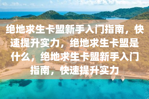 绝地求生卡盟新手入门指南，快速提升实力，绝地求生卡盟是什么，绝地求生卡盟新手入门指南，快速提升实力