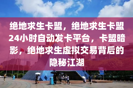 绝地求生卡盟，绝地求生卡盟24小时自动发卡平台，卡盟暗影，绝地求生虚拟交易背后的隐秘江湖