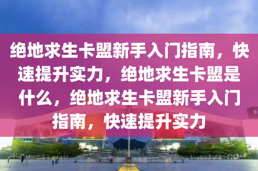 绝地求生卡盟新手入门指南，快速提升实力，绝地求生卡盟是什么，绝地求生卡盟新手入门指南，快速提升实力
