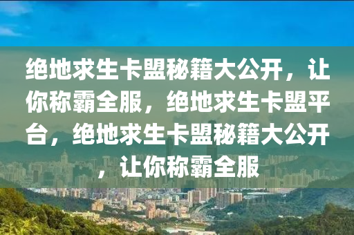 绝地求生卡盟秘籍大公开，让你称霸全服，绝地求生卡盟平台，绝地求生卡盟秘籍大公开，让你称霸全服