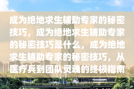 成为绝地求生辅助专家的秘密技巧，成为绝地求生辅助专家的秘密技巧是什么，成为绝地求生辅助专家的秘密技巧，从医疗兵到团队灵魂的终极指南