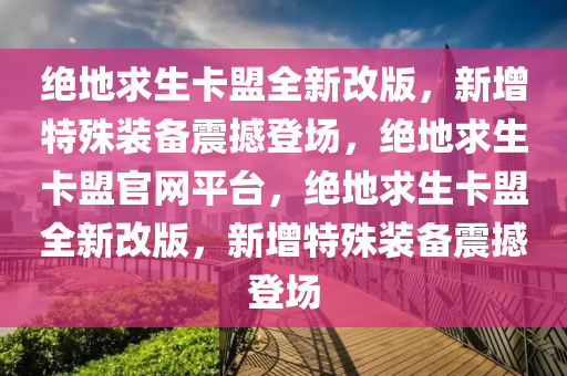 绝地求生卡盟全新改版，新增特殊装备震撼登场，绝地求生卡盟官网平台，绝地求生卡盟全新改版，新增特殊装备震撼登场