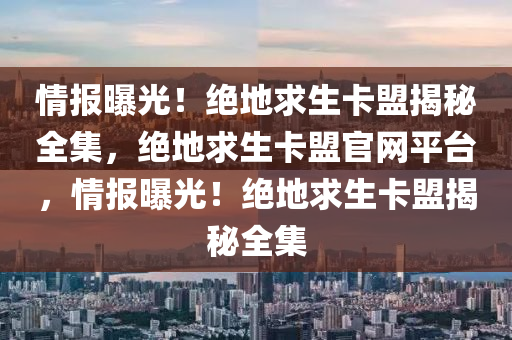 情报曝光！绝地求生卡盟揭秘全集，绝地求生卡盟官网平台，情报曝光！绝地求生卡盟揭秘全集