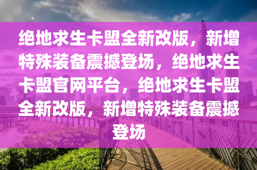 绝地求生卡盟全新改版，新增特殊装备震撼登场，绝地求生卡盟官网平台，绝地求生卡盟全新改版，新增特殊装备震撼登场