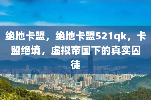 绝地卡盟，绝地卡盟521qk，卡盟绝境，虚拟帝国下的真实囚徒
