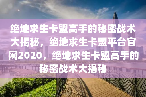 绝地求生卡盟高手的秘密战术大揭秘，绝地求生卡盟平台官网2020，绝地求生卡盟高手的秘密战术大揭秘