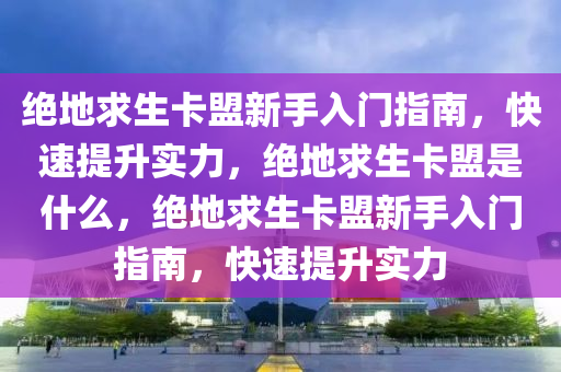 绝地求生卡盟新手入门指南，快速提升实力，绝地求生卡盟是什么，绝地求生卡盟新手入门指南，快速提升实力
