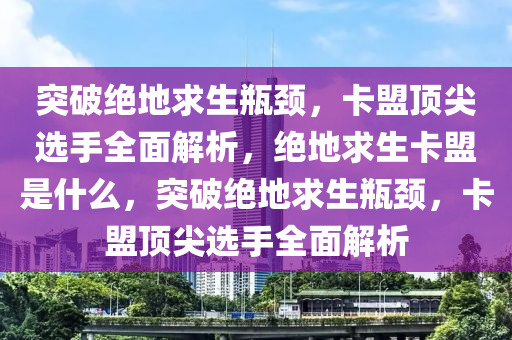 突破绝地求生瓶颈，卡盟顶尖选手全面解析，绝地求生卡盟是什么，突破绝地求生瓶颈，卡盟顶尖选手全面解析
