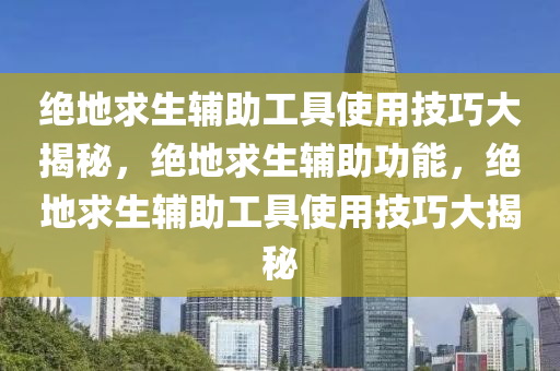 绝地求生辅助工具使用技巧大揭秘，绝地求生辅助功能，绝地求生辅助工具使用技巧大揭秘