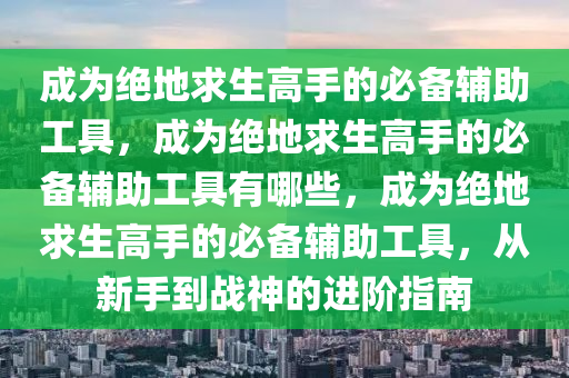 成为绝地求生高手的必备辅助工具，成为绝地求生高手的必备辅助工具有哪些，成为绝地求生高手的必备辅助工具，从新手到战神的进阶指南