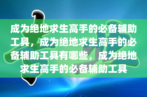 成为绝地求生高手的必备辅助工具，成为绝地求生高手的必备辅助工具有哪些，成为绝地求生高手的必备辅助工具