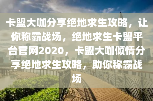 卡盟大咖分享绝地求生攻略，让你称霸战场，绝地求生卡盟平台官网2020，卡盟大咖倾情分享绝地求生攻略，助你称霸战场