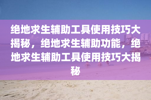 绝地求生辅助工具使用技巧大揭秘，绝地求生辅助功能，绝地求生辅助工具使用技巧大揭秘