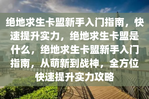 绝地求生卡盟新手入门指南，快速提升实力，绝地求生卡盟是什么，绝地求生卡盟新手入门指南，从萌新到战神，全方位快速提升实力攻略