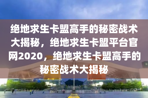 绝地求生卡盟高手的秘密战术大揭秘，绝地求生卡盟平台官网2020，绝地求生卡盟高手的秘密战术大揭秘