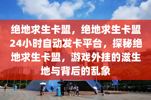 绝地求生卡盟，绝地求生卡盟24小时自动发卡平台，探秘绝地求生卡盟，游戏外挂的滋生地与背后的乱象