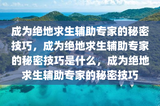 成为绝地求生辅助专家的秘密技巧，成为绝地求生辅助专家的秘密技巧是什么，成为绝地求生辅助专家的秘密技巧