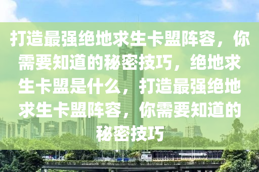打造最强绝地求生卡盟阵容，你需要知道的秘密技巧，绝地求生卡盟是什么，打造最强绝地求生卡盟阵容，你需要知道的秘密技巧