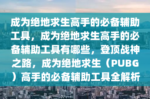 成为绝地求生高手的必备辅助工具，成为绝地求生高手的必备辅助工具有哪些，登顶战神之路，成为绝地求生（PUBG）高手的必备辅助工具全解析
