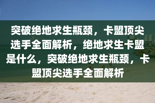 突破绝地求生瓶颈，卡盟顶尖选手全面解析，绝地求生卡盟是什么，突破绝地求生瓶颈，卡盟顶尖选手全面解析