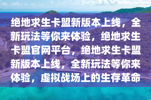 绝地求生卡盟新版本上线，全新玩法等你来体验，绝地求生卡盟官网平台，绝地求生卡盟新版本上线，全新玩法等你来体验，虚拟战场上的生存革命