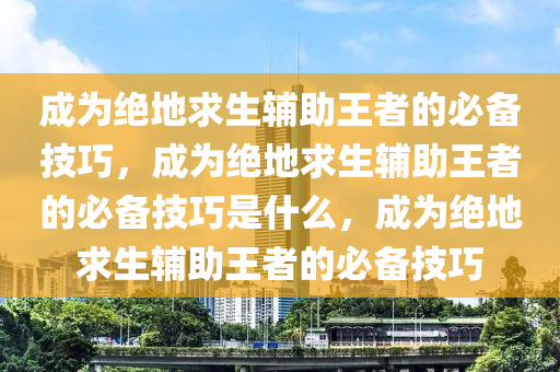 成为绝地求生辅助王者的必备技巧，成为绝地求生辅助王者的必备技巧是什么，成为绝地求生辅助王者的必备技巧