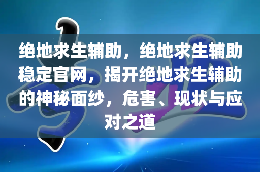 绝地求生辅助，绝地求生辅助稳定官网，揭开绝地求生辅助的神秘面纱，危害、现状与应对之道