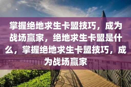 掌握绝地求生卡盟技巧，成为战场赢家，绝地求生卡盟是什么，掌握绝地求生卡盟技巧，成为战场赢家