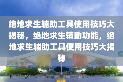 绝地求生辅助工具使用技巧大揭秘，绝地求生辅助功能，绝地求生辅助工具使用技巧大揭秘