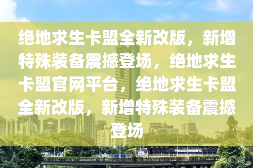 绝地求生卡盟全新改版，新增特殊装备震撼登场，绝地求生卡盟官网平台，绝地求生卡盟全新改版，新增特殊装备震撼登场