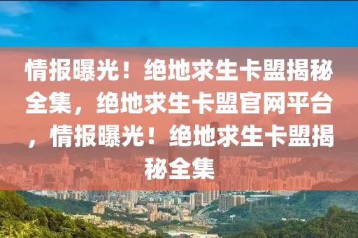 情报曝光！绝地求生卡盟揭秘全集，绝地求生卡盟官网平台，情报曝光！绝地求生卡盟揭秘全集