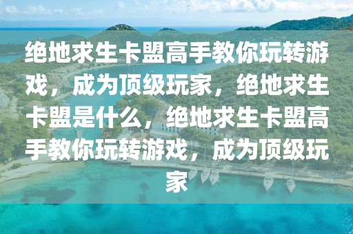 绝地求生卡盟高手教你玩转游戏，成为顶级玩家，绝地求生卡盟是什么，绝地求生卡盟高手教你玩转游戏，成为顶级玩家