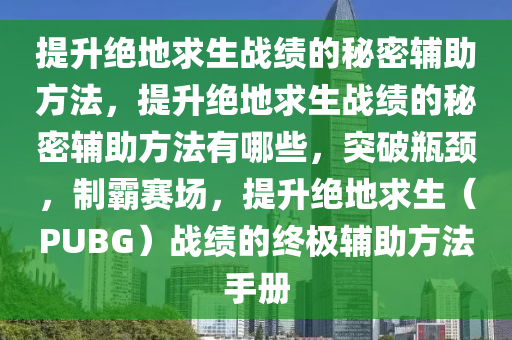 提升绝地求生战绩的秘密辅助方法，提升绝地求生战绩的秘密辅助方法有哪些，突破瓶颈，制霸赛场，提升绝地求生（PUBG）战绩的终极辅助方法手册