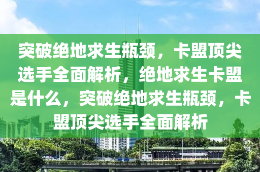突破绝地求生瓶颈，卡盟顶尖选手全面解析，绝地求生卡盟是什么，突破绝地求生瓶颈，卡盟顶尖选手全面解析