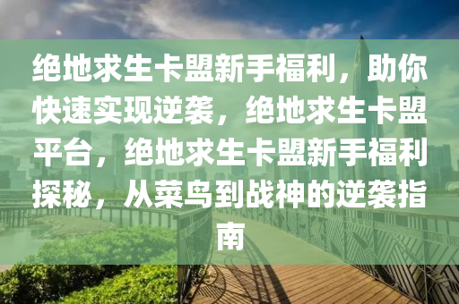 绝地求生卡盟新手福利，助你快速实现逆袭，绝地求生卡盟平台，绝地求生卡盟新手福利探秘，从菜鸟到战神的逆袭指南