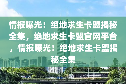 情报曝光！绝地求生卡盟揭秘全集，绝地求生卡盟官网平台，情报曝光！绝地求生卡盟揭秘全集