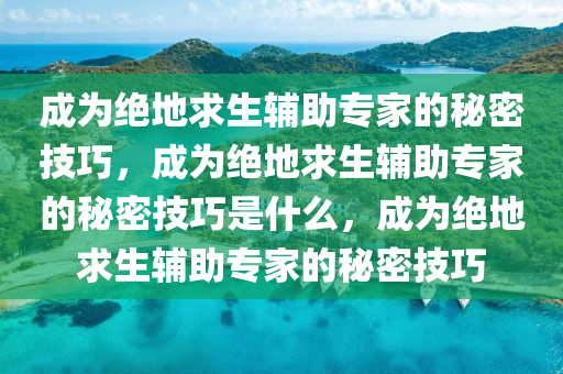 成为绝地求生辅助专家的秘密技巧，成为绝地求生辅助专家的秘密技巧是什么，成为绝地求生辅助专家的秘密技巧
