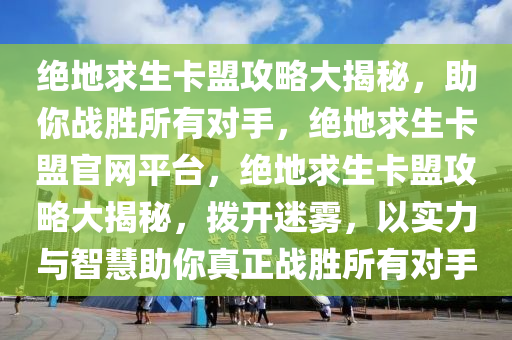 绝地求生卡盟攻略大揭秘，助你战胜所有对手，绝地求生卡盟官网平台，绝地求生卡盟攻略大揭秘，拨开迷雾，以实力与智慧助你真正战胜所有对手