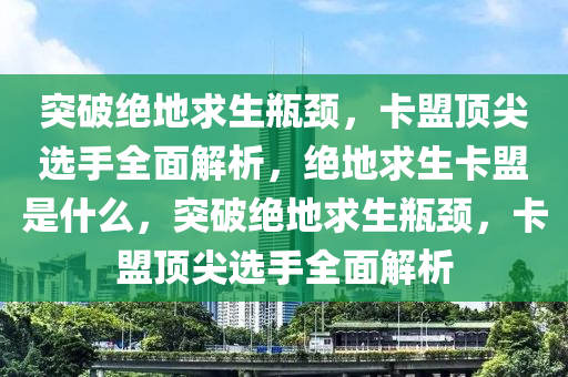 突破绝地求生瓶颈，卡盟顶尖选手全面解析，绝地求生卡盟是什么，突破绝地求生瓶颈，卡盟顶尖选手全面解析
