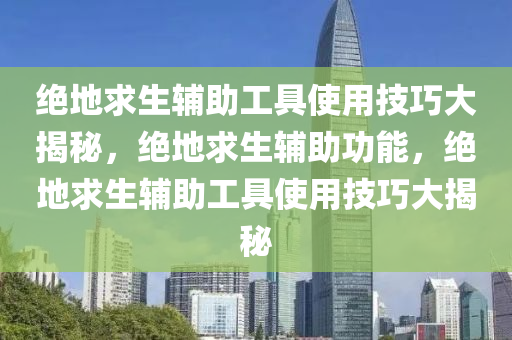 绝地求生辅助工具使用技巧大揭秘，绝地求生辅助功能，绝地求生辅助工具使用技巧大揭秘