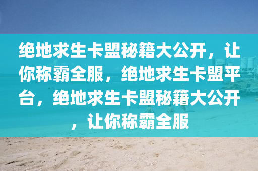 绝地求生卡盟秘籍大公开，让你称霸全服，绝地求生卡盟平台，绝地求生卡盟秘籍大公开，让你称霸全服