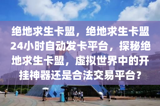 绝地求生卡盟，绝地求生卡盟24小时自动发卡平台，探秘绝地求生卡盟，虚拟世界中的开挂神器还是合法交易平台？