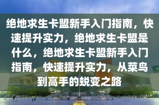 绝地求生卡盟新手入门指南，快速提升实力，绝地求生卡盟是什么，绝地求生卡盟新手入门指南，快速提升实力，从菜鸟到高手的蜕变之路