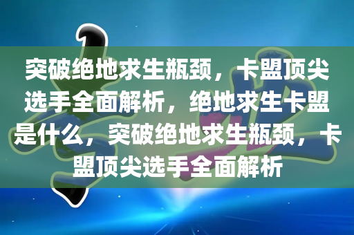 突破绝地求生瓶颈，卡盟顶尖选手全面解析，绝地求生卡盟是什么，突破绝地求生瓶颈，卡盟顶尖选手全面解析