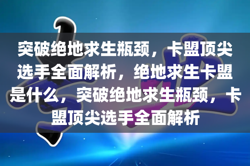 突破绝地求生瓶颈，卡盟顶尖选手全面解析，绝地求生卡盟是什么，突破绝地求生瓶颈，卡盟顶尖选手全面解析