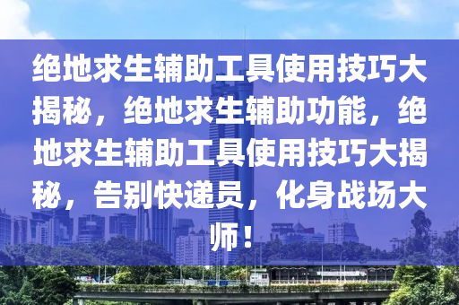 绝地求生辅助工具使用技巧大揭秘，绝地求生辅助功能，绝地求生辅助工具使用技巧大揭秘，告别快递员，化身战场大师！