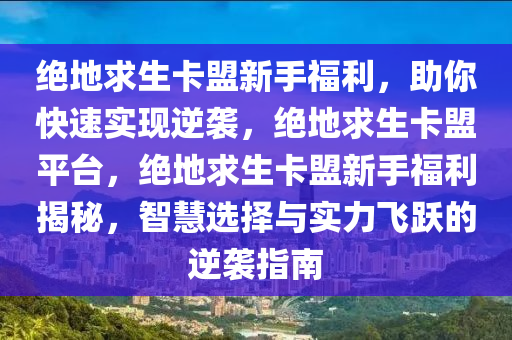 绝地求生卡盟新手福利，助你快速实现逆袭，绝地求生卡盟平台，绝地求生卡盟新手福利揭秘，智慧选择与实力飞跃的逆袭指南