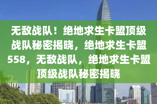 无敌战队！绝地求生卡盟顶级战队秘密揭晓，绝地求生卡盟558，无敌战队，绝地求生卡盟顶级战队秘密揭晓