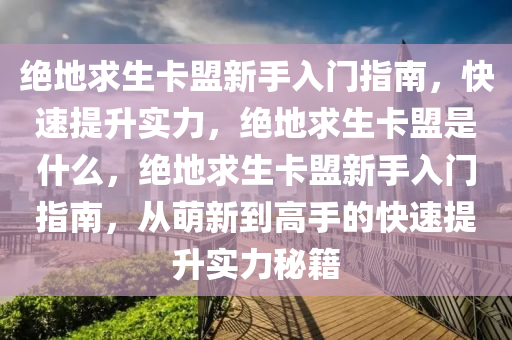 绝地求生卡盟新手入门指南，快速提升实力，绝地求生卡盟是什么，绝地求生卡盟新手入门指南，从萌新到高手的快速提升实力秘籍