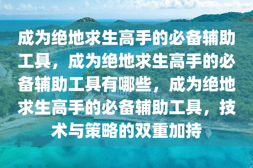 成为绝地求生高手的必备辅助工具，成为绝地求生高手的必备辅助工具有哪些，成为绝地求生高手的必备辅助工具，技术与策略的双重加持